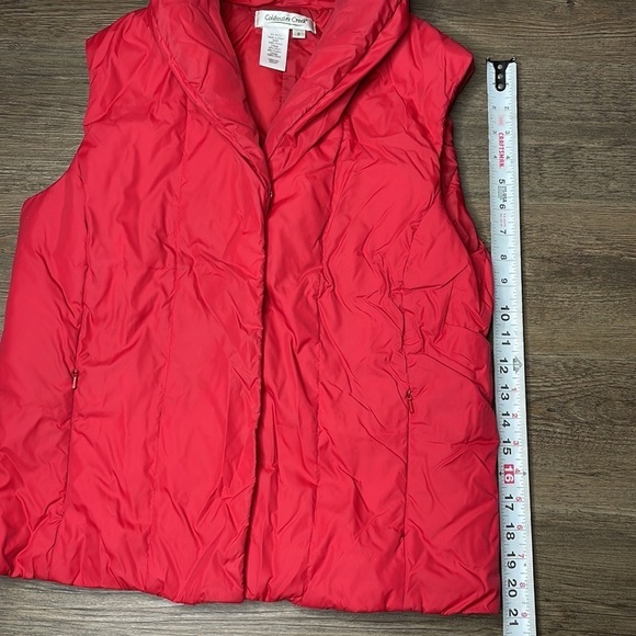 Coldwater Creek Women’s Red Button Down Puffy Vest size small - Picture 5 of 9